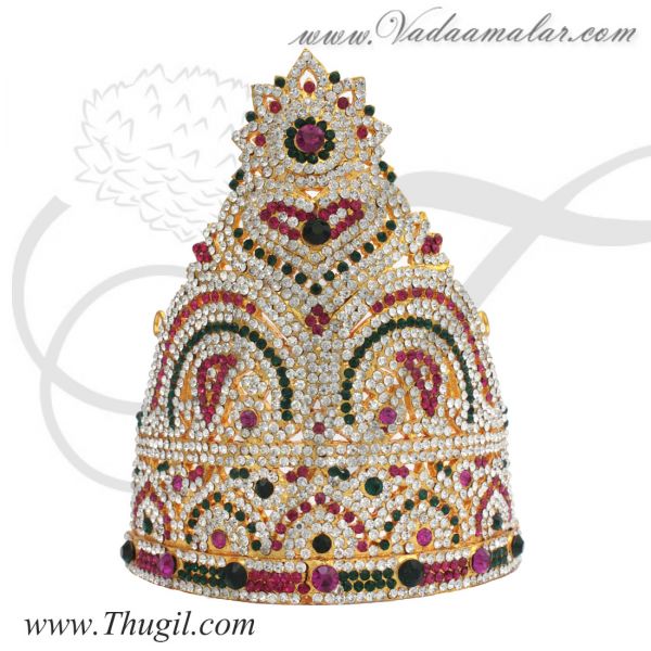 6 inches Hindu Deity Crown Mukut Kreedam Accessories God Goddess Ornaments