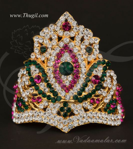 Small Size Hindu Deity Crown Mukut Half Kreedam Head Ornaments Buy Now 2.7