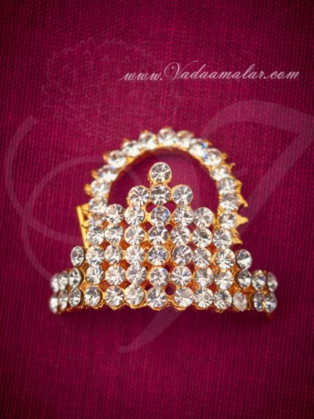 1 inch Small size Hindu Deity Crown Mukut Kreedam Head Ornaments