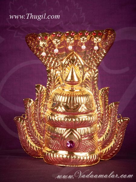 Hindu Deity MariAmman Durga Sudar kireedam Crown Goddess 8 inches