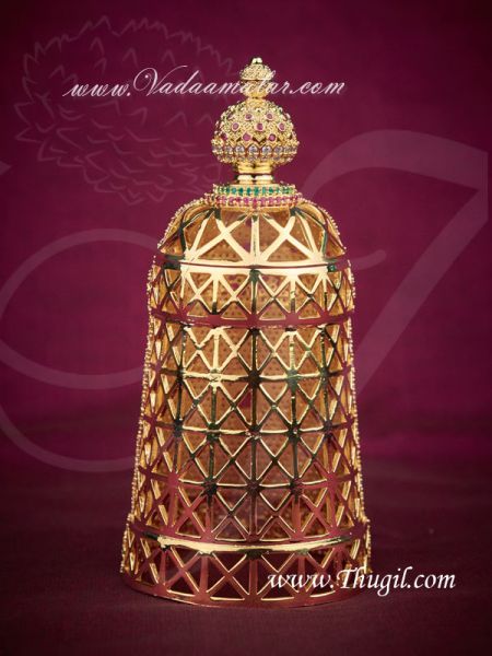 5 inch Hindu Deity Crown Mukut Kreedam Head Ornaments