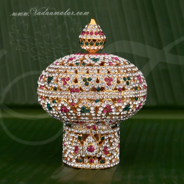 Buy Deity Crown Online Lord Balaji Mukut Perumal Vairamudi Kreedam God Ornaments