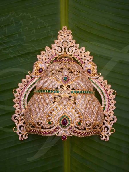 7.5 inch Large size Hindu Deity Crown Mukut Kreedam Head Ornaments