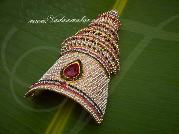 8 inches Hindu Deity Half Crown Mukut Kreedam Head Ornaments Buy Now