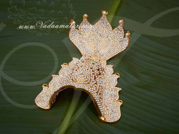 Devi Mari amman Idol Mukut White Stone Head Crown Indian Kreedam Accessories Buy Now 9
