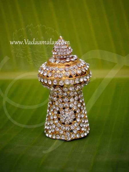 Crown White color Stone Kreedam Kriredam Mukut Deity Buy Now 2.5 