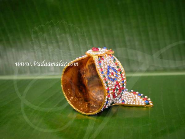 Kireedam for Hindu God blue Multicolor Stone Mukut Buy Now  4