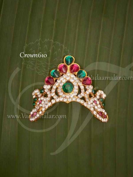 Kireedam for Hindu Half Crown  Multicolor Stone Mukut Buy Now  1.7