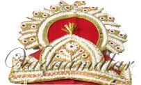 Lord Krishna Hindu God Indian King Crown Accessories for Dance Drama Kids Children Fancy Dress