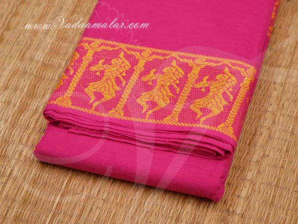 Pink Bharatanatyam Dance Practice Saree Pure Cotton Sarees Buy Now 5.4 mtr