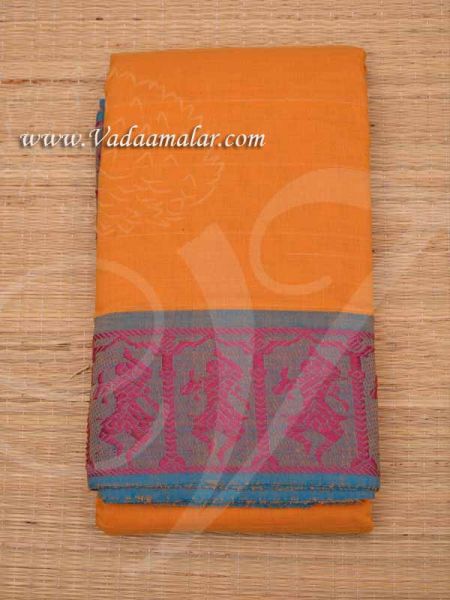 Saree Bharatanatyam Kuchipudi Practice Sari Blue Buy Now 5.4 Meter