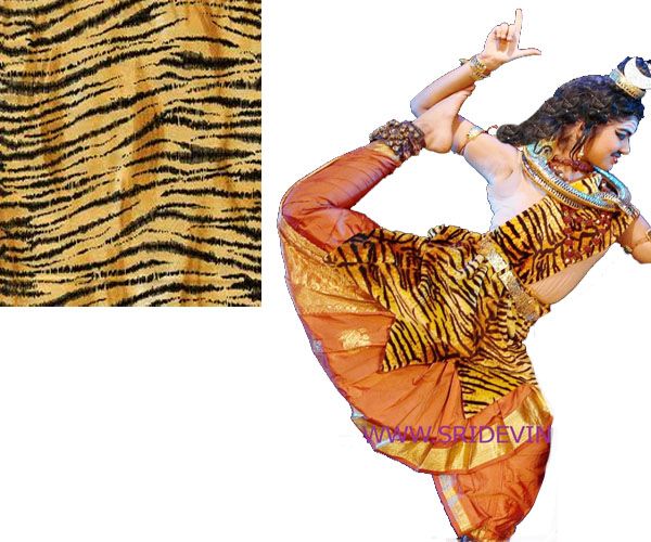 Tiger Skin Fabric Costume for Lord Siva Shiva Dance Drama Accessories