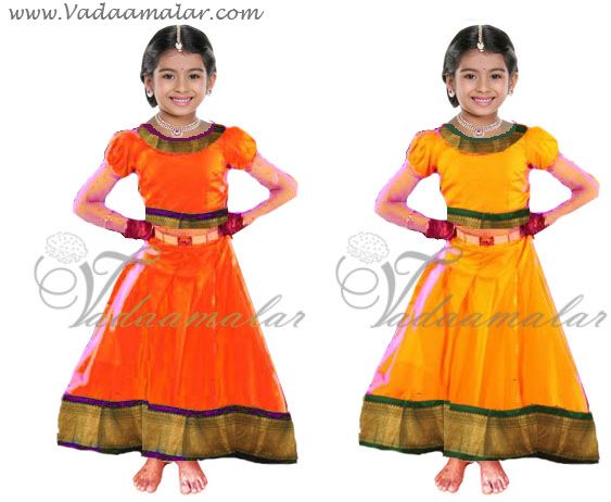 Buy Online Girls Dance South India Pavada Pavadai Chatta chattai Kids Skirt Blouse Costume