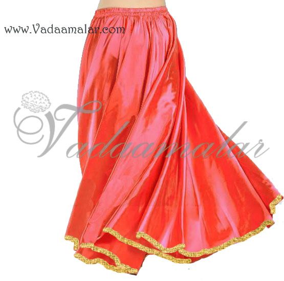 Maxi Wide Flair skirt Umbrella cut design solid colour lehenga Kathak costume dress Synthetic 