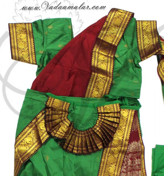 Ready to wear Made Bharatanatyam Skirt Model Costume 
