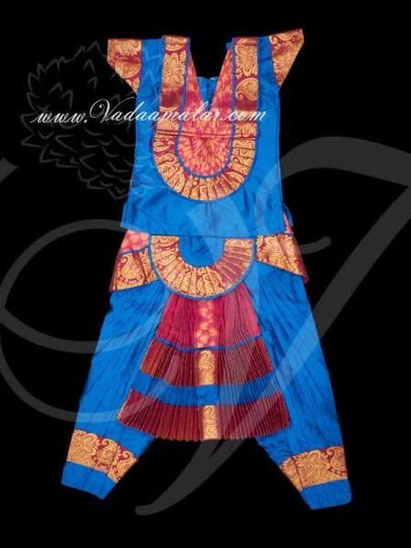 Kids Size Bharatanatyam Dance Costume Ready in Stock Pant Model - 28 Size ( 8 Years Old)