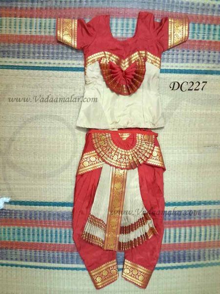 3 Fan Bharatanatyam Pant Dance Costume for Young Girls Buy Online Indian Costumes 
