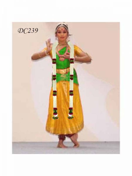 Andal Amman Devi Dance Costumes Skirt and Blouse Dress for Girls Kuchipudi Dresses