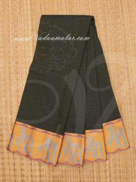 Bharatnatyam mudras done on saree knee length pure cotton Buy Online
