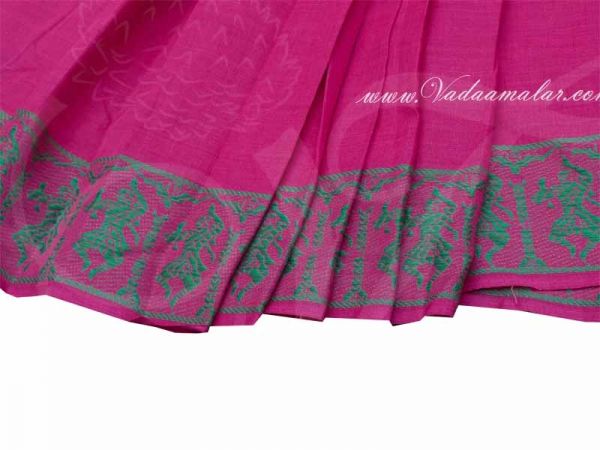 34 Size Ready made bharatanatyam and kuchipudi sarees pleated Sari costume 