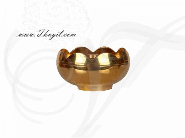 Swastika Jyoti Small  Brass Decorative Diyas in Flower Design Buy Now 1