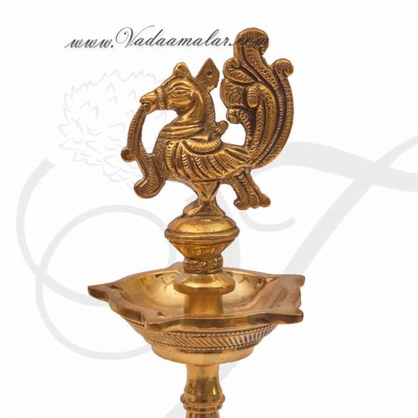 Brass Peacock Vilakku Lamp Standing Diya Buy Now 8