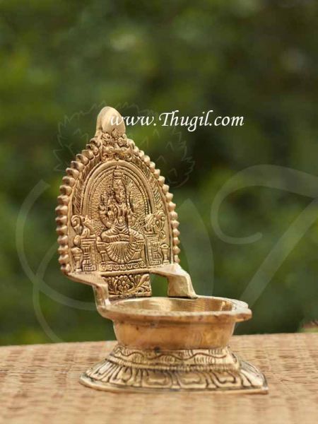 Antique Design Brass Kamakshi Vilakku Diyas Traditional Buy Now 7.5 inches