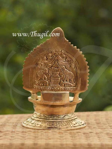Antique Design Brass Kamakshi Vilakku Diyas Traditional Buy Now 7.5 inches