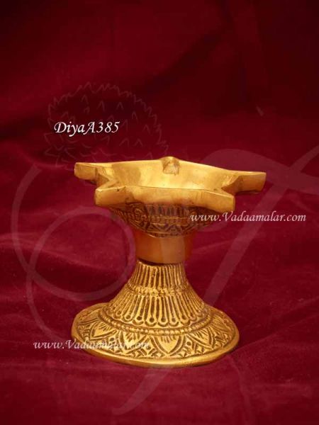 3.5 inches India Brass Diya Oil Lamp