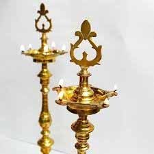 8 inches tall Brass Prabai Kuthu vilakku Lamp Standing Diya Buy online 