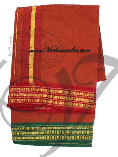 Hindu Puja Kavi Cotton Dothi Vesti Chadar and Angavastram buy Now 
