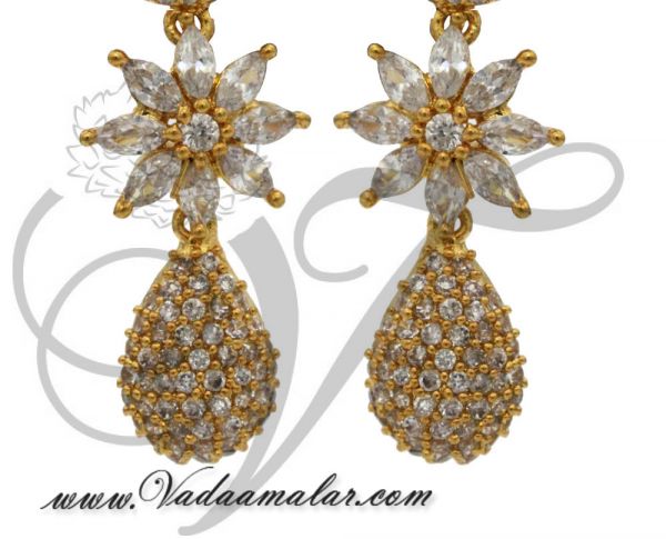 American diamond jhumka earrings online shopping india