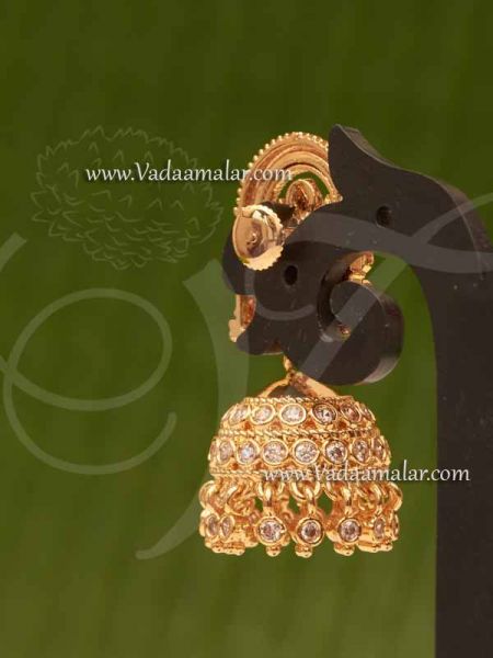 Lakshmi  Jhumki Micro Gold plated Jumka Earrings Buy Now
