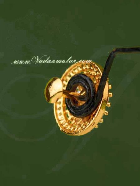 Classical Round Design Indian Ear Studs American Diamond Stones