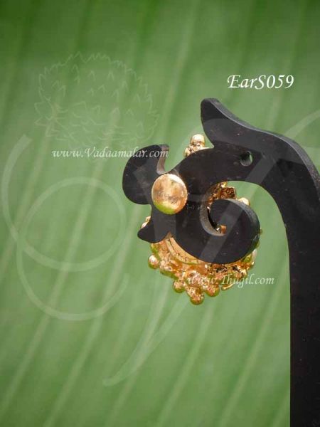 Green Kerala Earring Palakka Design Ear stud Traditional Indian Earrings 