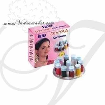 2 pieces EyeTex Kumkum - 11 Colourful Bindis Bindi liquid India Colour Dots buy now