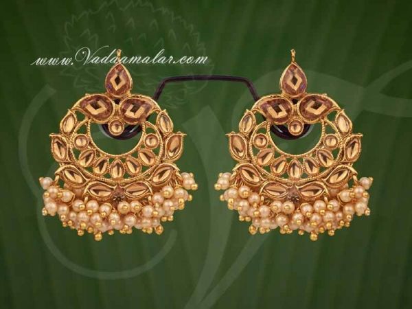 Buy Cute Beads Earring Online Gold Oxidised India Ear hangings Buy Now