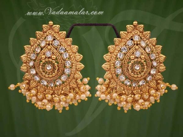 Buy Beautiful Beads Earring Online Gold Oxidised India Ear hangings Buy Now