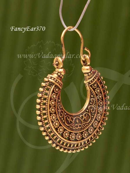  Earring Moon Design Gold Oxidised Colour Ear Hangings Buy Online