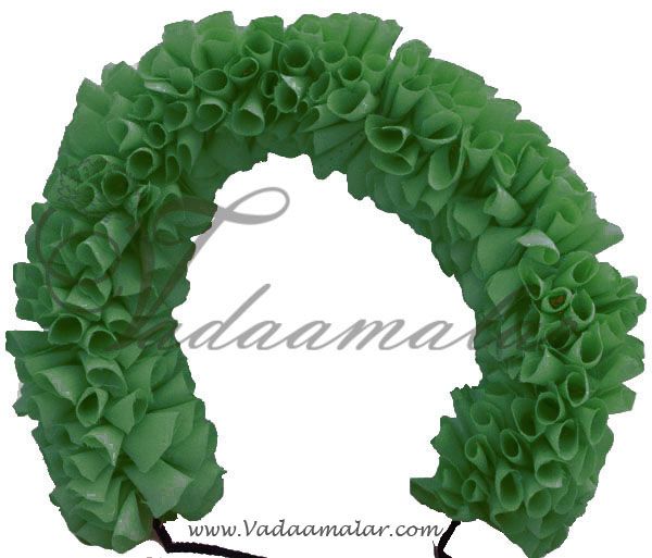 Green Color Flower Strand for hair braid Band Indian Wedding Dances