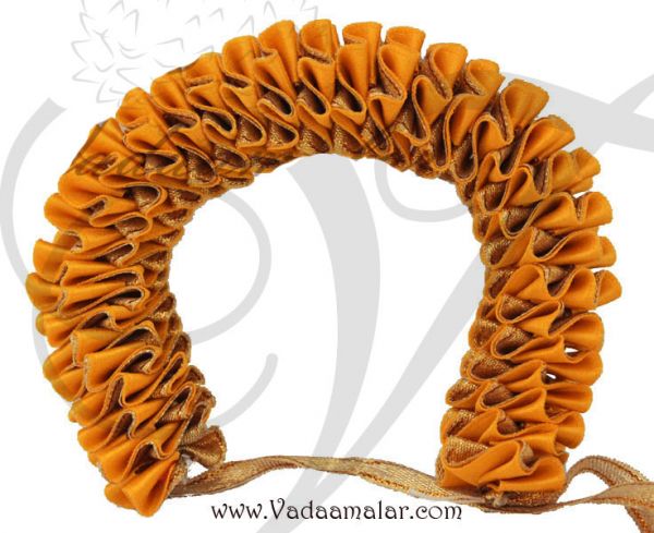 Yellow Color Tissue Flower Band Strand For Hair Braid