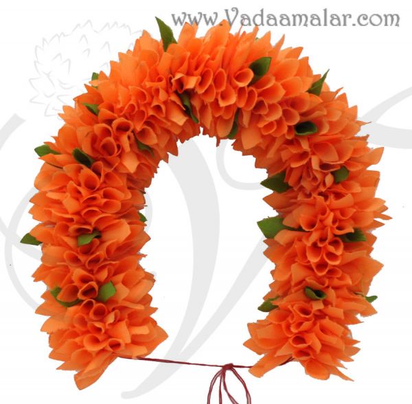 Orange Colour Artificial Flower Band Indian hair synthetic flowers 