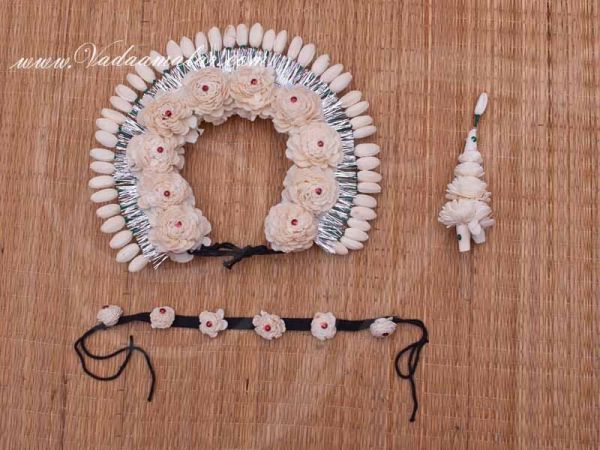 Odissi Tahia White flowers Band Gajra Hair Braid for Kuchipudi Odissi dance Buy online 
