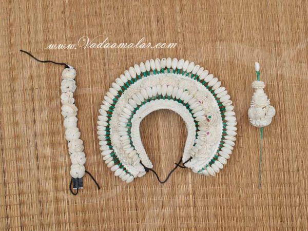 Odissi Flower Tahia White Flowers Band Gajra Hair for Dancer Buy Now