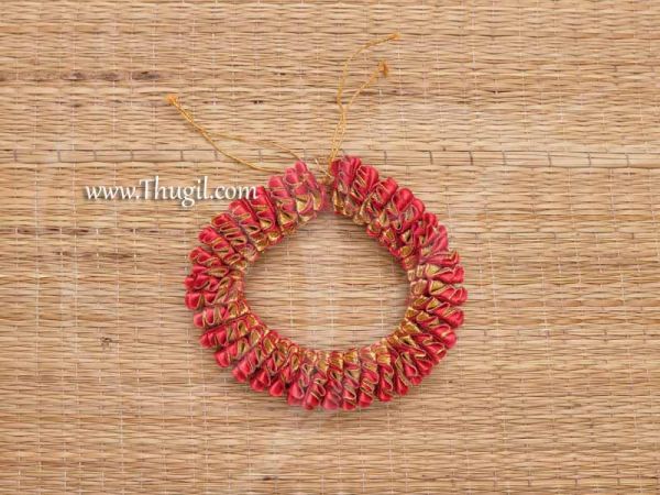 Indian Bridal Designer Hair Band Bun Red Flower Buy Now