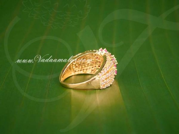 Ruby Emerald Stones Design Finger Ring Buy Online