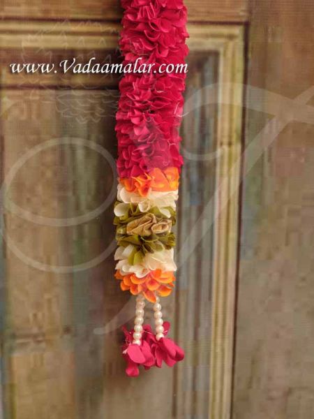 Pink Doorway Flower decorations Indian Design Flowers