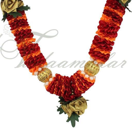 Gorgeous Yellow and Maroon color artificial wedding synthetic garlands maala garland collection-1piece