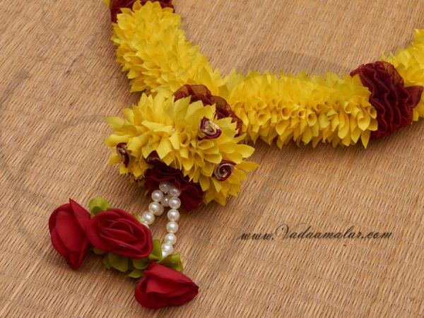 Yellow Wedding synthetic jasmine garlands maala garland