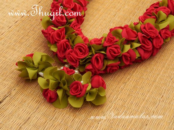 Red Color Wedding synthetic rose garlands maala garland - 1 piece